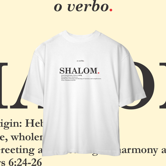 Oversized Tee SHALOM. – Peace and Wholeness
