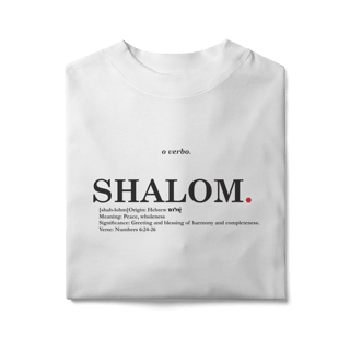 Nome do produto Oversized Tee SHALOM. – Peace and Wholeness