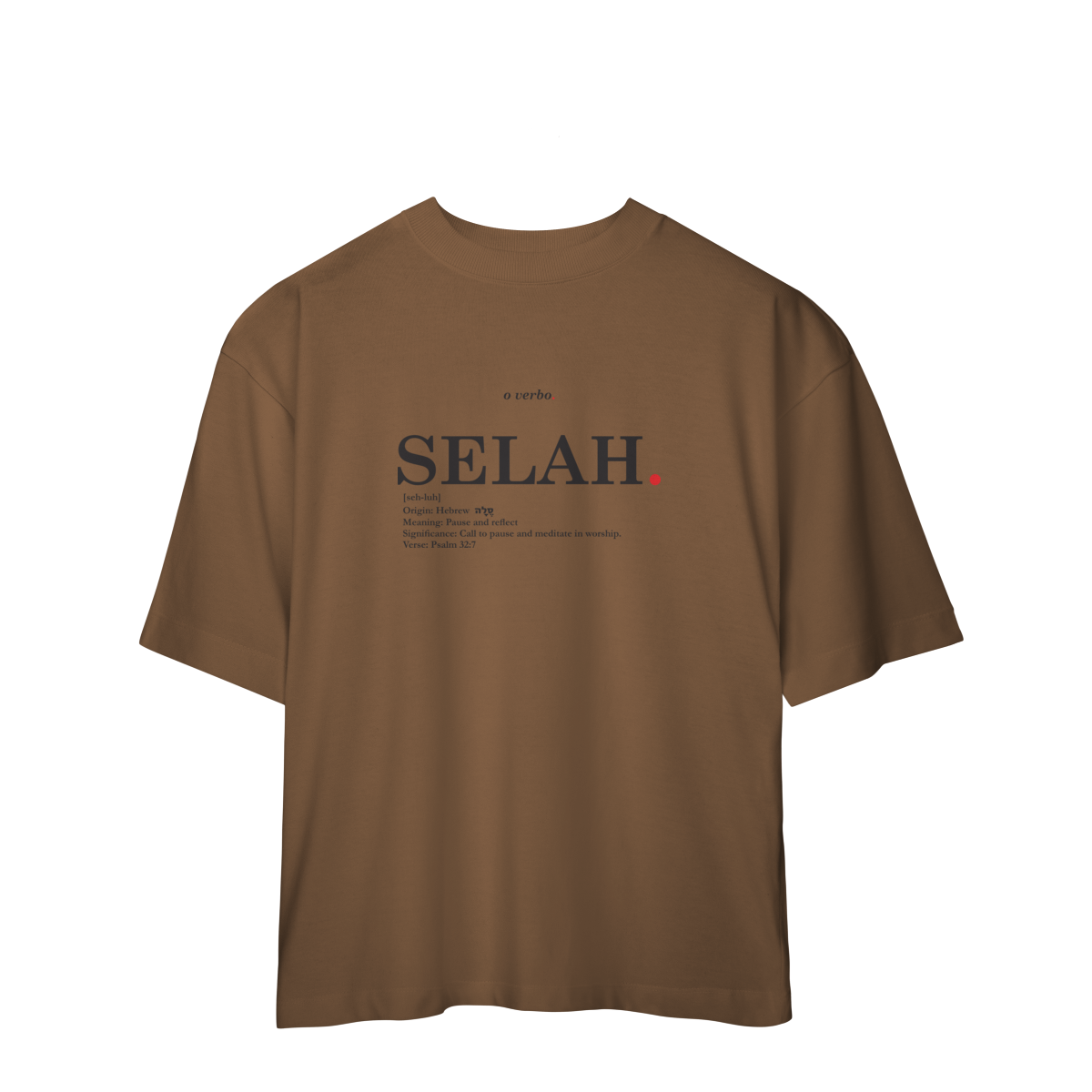 Nome do produto: Oversized Tee SELAH. – Pause and Reflect
