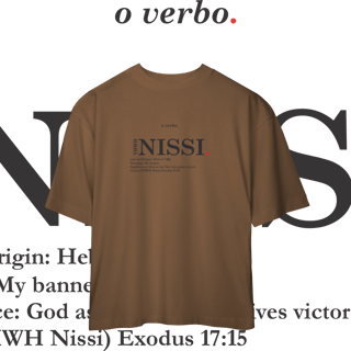 Nome do produto Oversized Tee YHWH NISSI. – The Lord Is My Banner