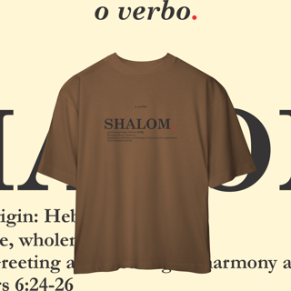 Nome do produto Oversized Tee SHALOM. – Peace and Wholeness