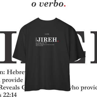 Oversized Tee YHWH JIREH. – The Lord Will Provide