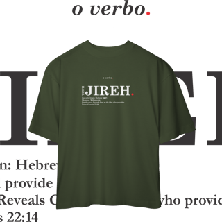 Nome do produto Oversized Tee YHWH JIREH. – The Lord Will Provide