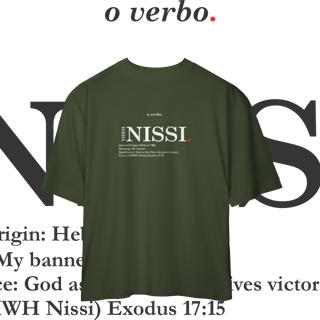Nome do produto Oversized Tee YHWH NISSI. – The Lord Is My Banner