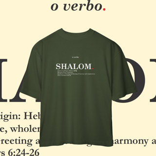 Nome do produto Oversized Tee SHALOM. – Peace and Wholeness