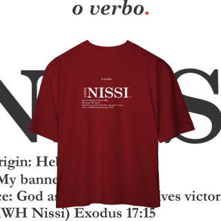 Nome do produto Oversized Tee YHWH NISSI. – The Lord Is My Banner