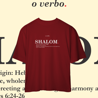Nome do produto Oversized Tee SHALOM. – Peace and Wholeness