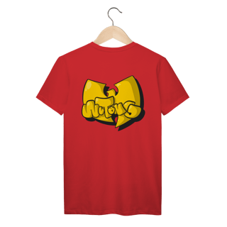 Nome do produtoCamiseta de Malha Prime Wu Tang Logo Draw Yellow Frente e Costas