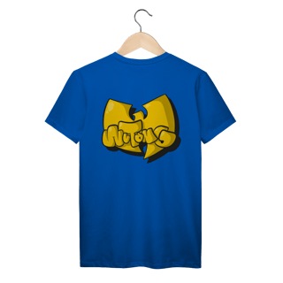 Nome do produtoCamiseta de Malha Prime Wu Tang Logo Draw Yellow Frente e Costas