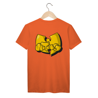 Nome do produtoCamiseta de Malha Prime Wu Tang Logo Draw Yellow Frente e Costas