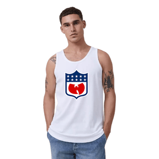 Nome do produtoRegata de Malha Quality Wu Tang Logo Escudo América