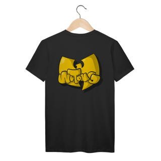 Nome do produtoCamiseta de Malha Prime Wu Tang Logo Draw Yellow Frente e Costas