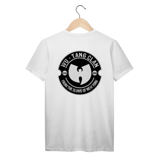 Nome do produtoCamiseta de Malha Prime Wu Tang Clan Brasão Slums Frente e Costas