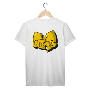 Nome do produtoCamiseta de Malha Prime Wu Tang Logo Draw Yellow Frente e Costas