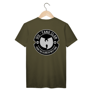 Nome do produtoCamiseta de Malha Prime Wu Tang Clan Brasão Slums Frente e Costas