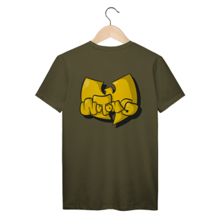 Nome do produtoCamiseta de Malha Prime Wu Tang Logo Draw Yellow Frente e Costas