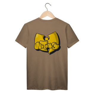Nome do produtoCamiseta de Malha Prime Wu Tang Logo Draw Yellow Frente e Costas