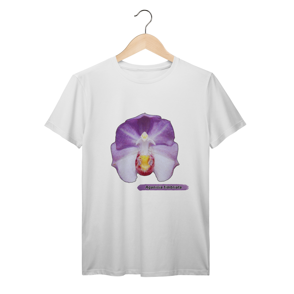 Nome do produto: Camiseta Orquídea - Aganisia fimbriata