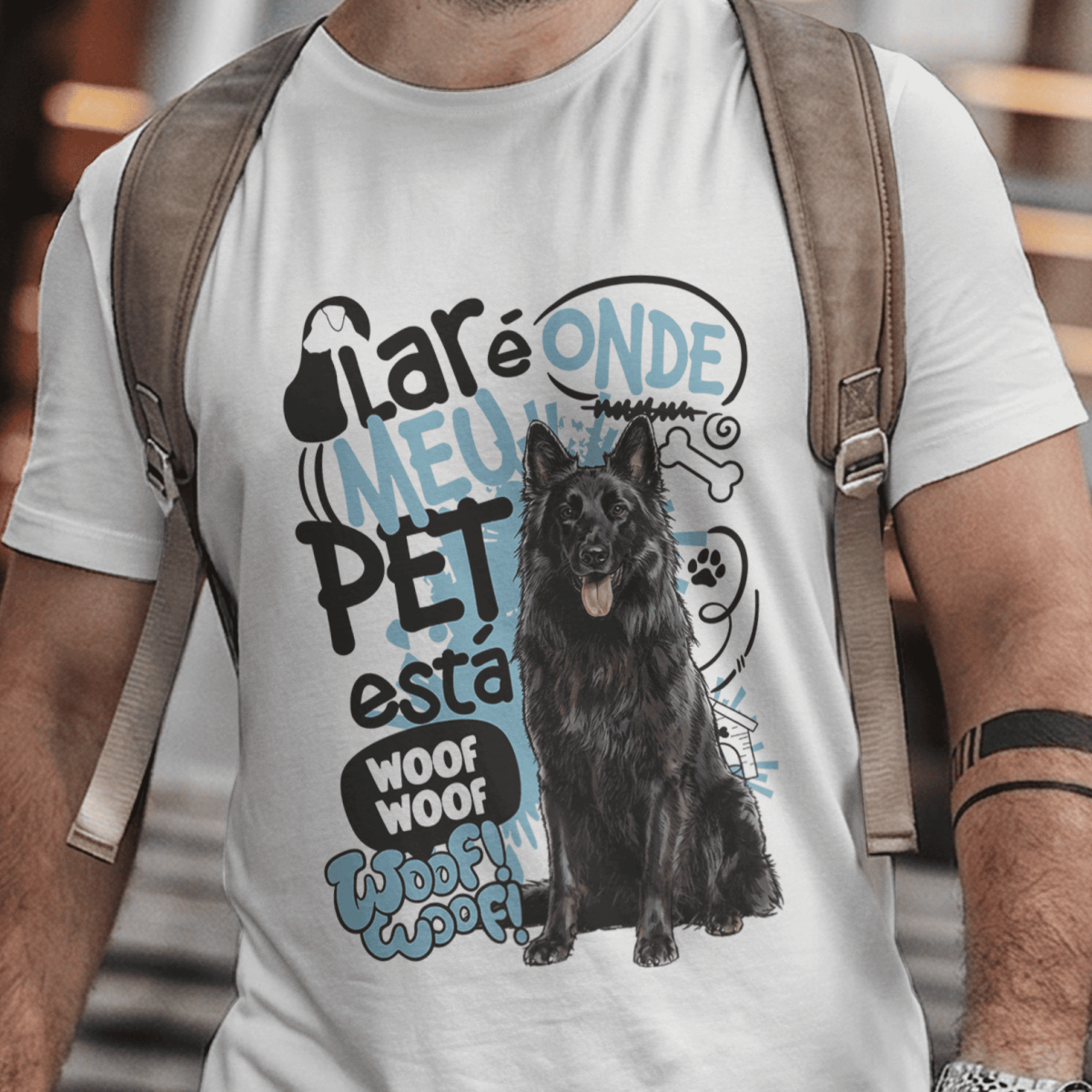 Camiseta Unissex - Lar de Pets - Pastor Belga Groenendael
