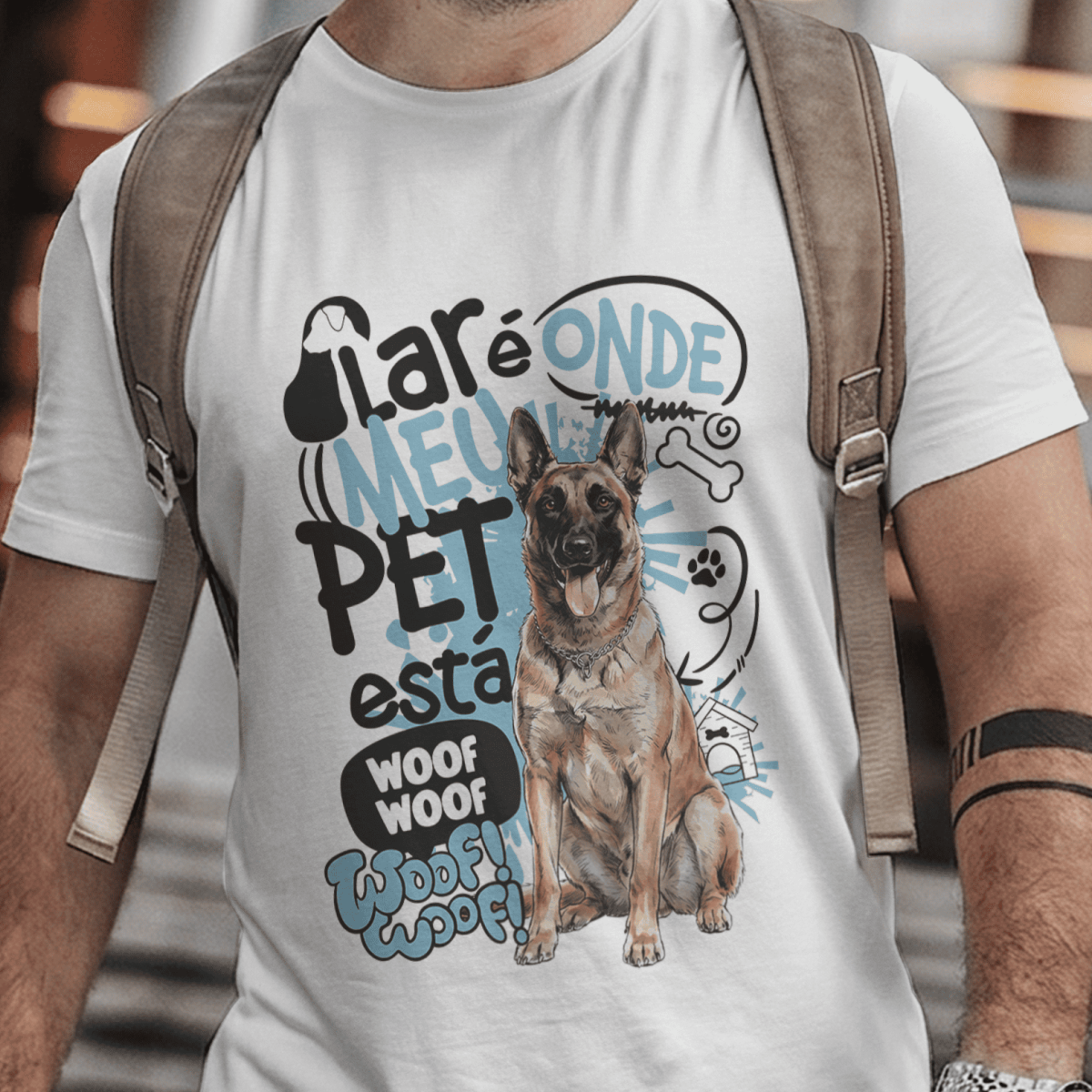 Camiseta Unissex - Lar de Pets - Pastor Belga Malinois