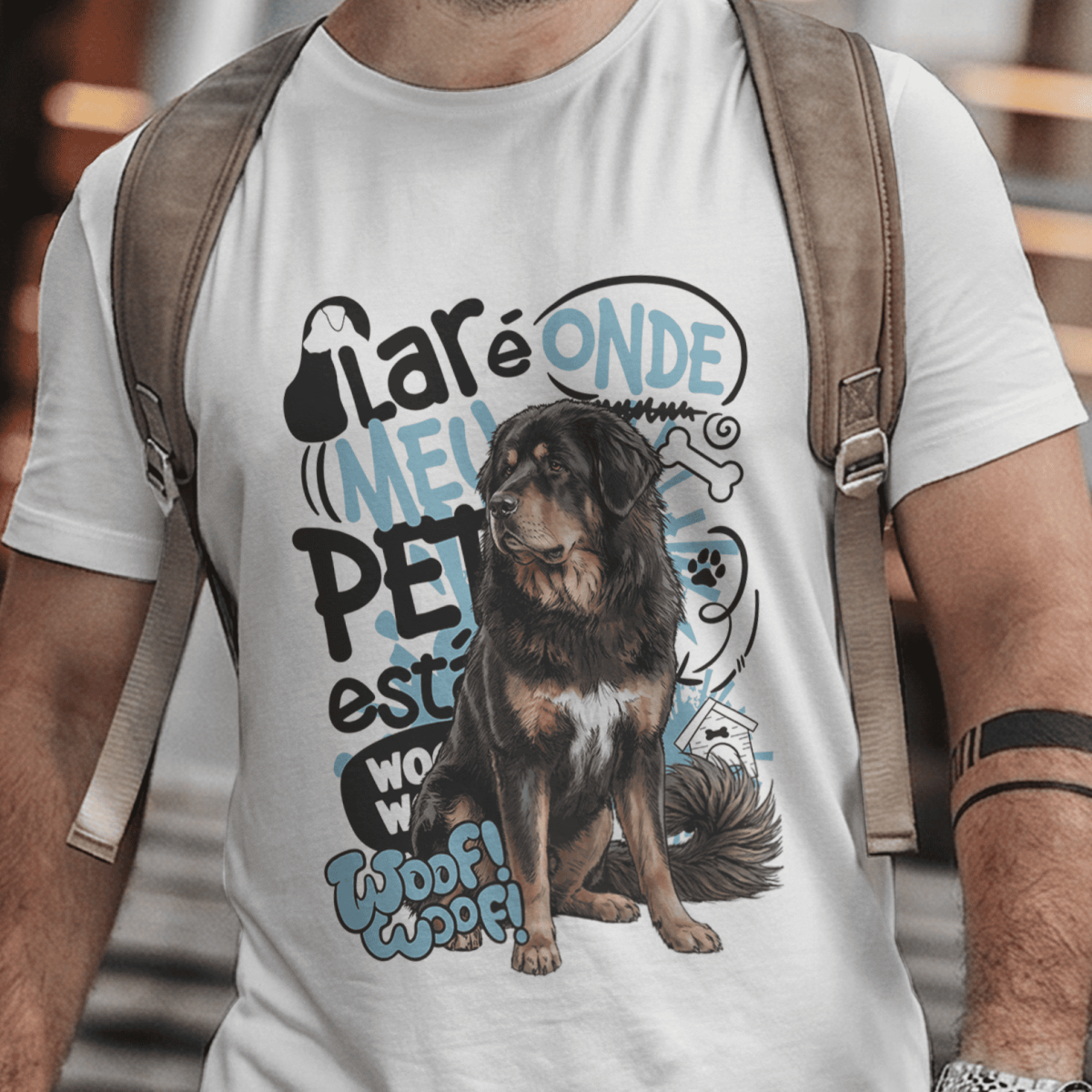 Camiseta Unissex - Lar de Pets - Mastim Tibetano