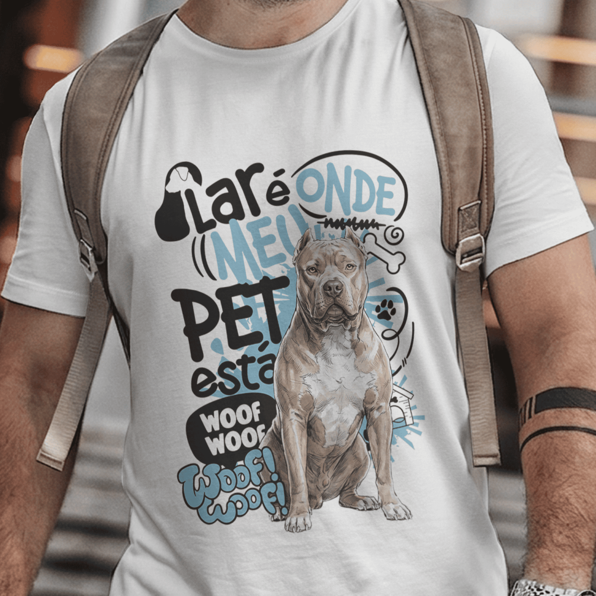 Camiseta Unissex - Lar de Pets - Pitbull - 002