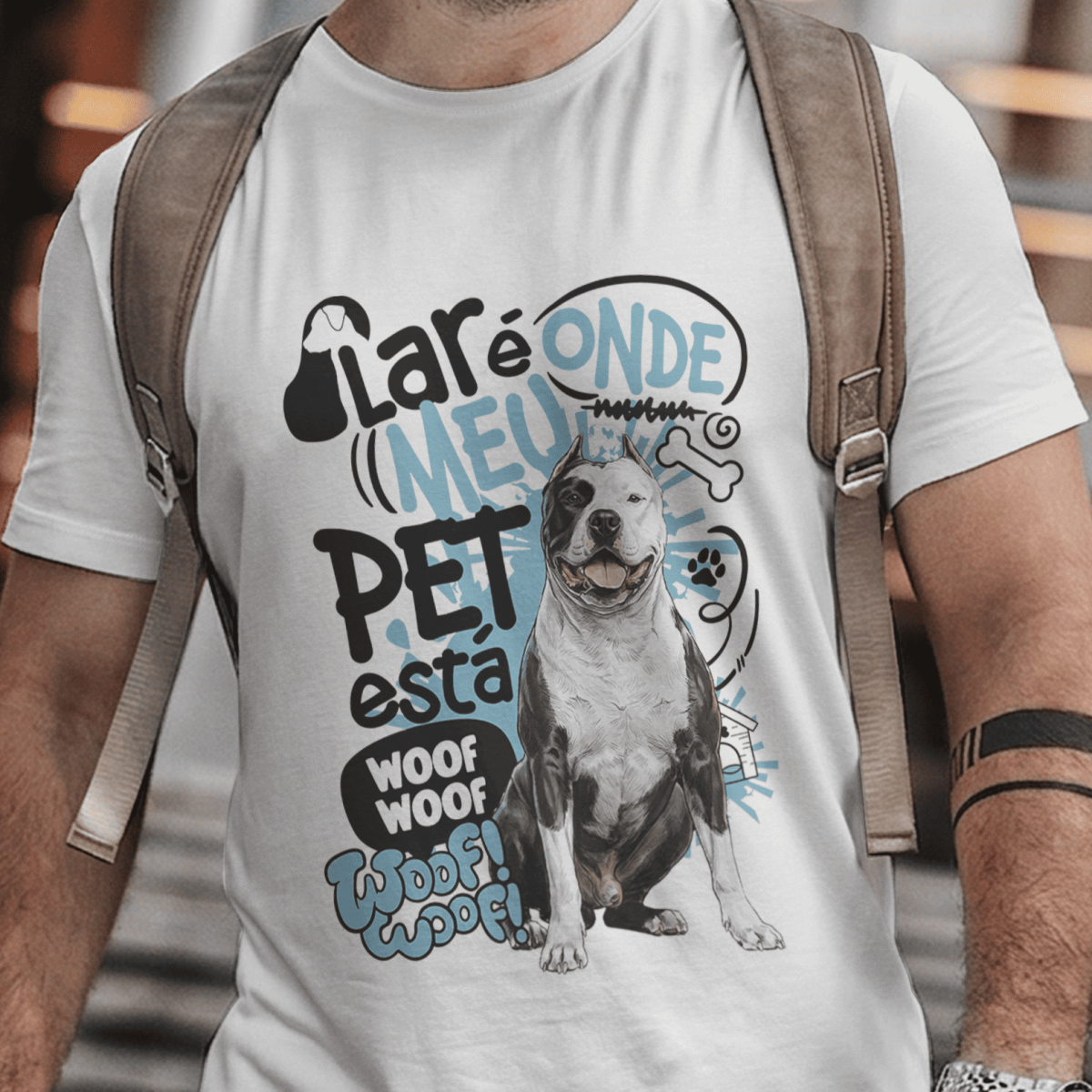 Camiseta Unissex - Lar de Pets - Pitbull - 003