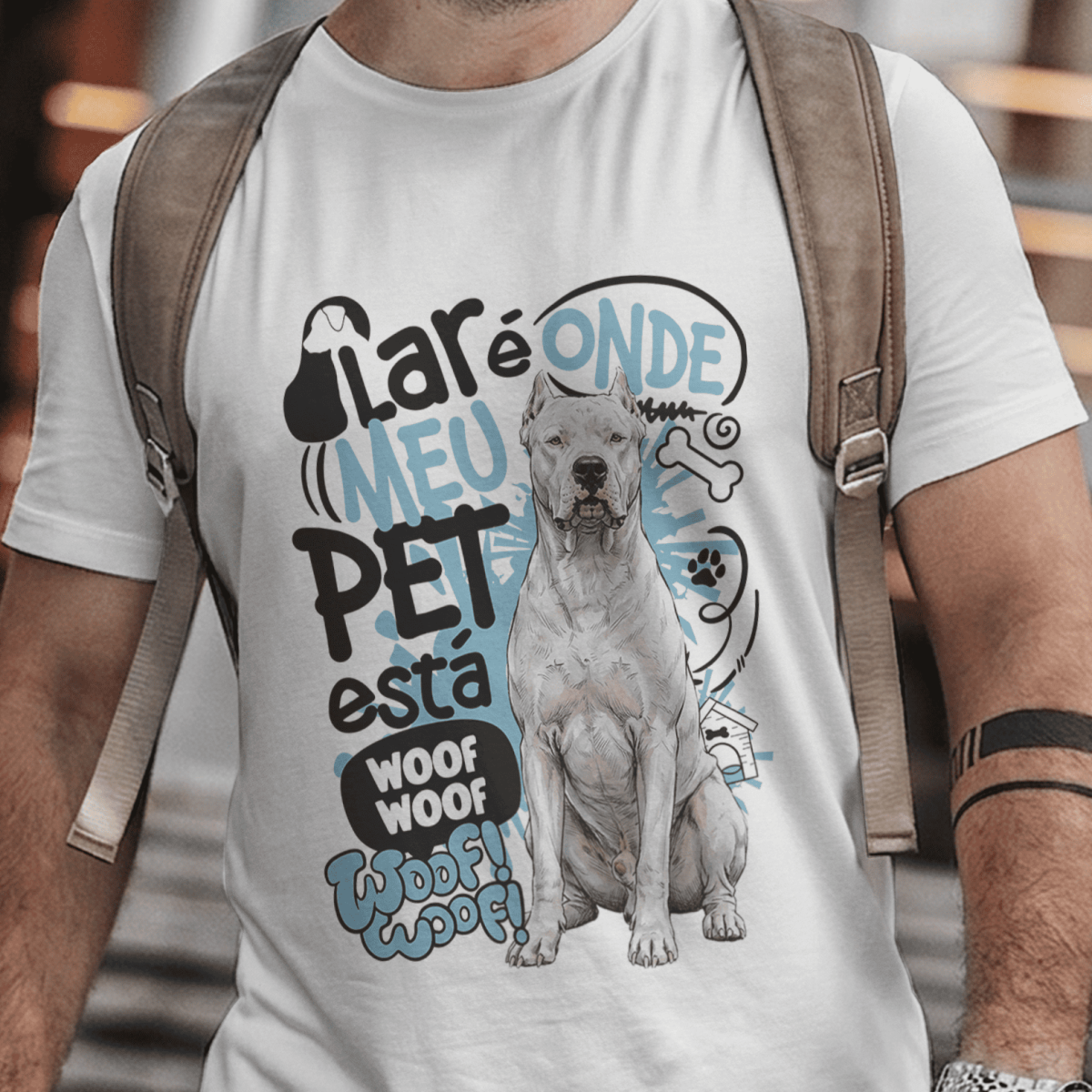 Camiseta Unissex - Lar de Pets - Dogo Argentino