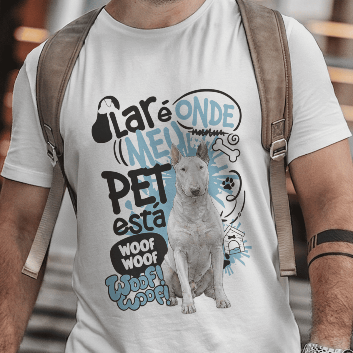 Camiseta Unissex - Lar de Pets - Bull Terrier - 001