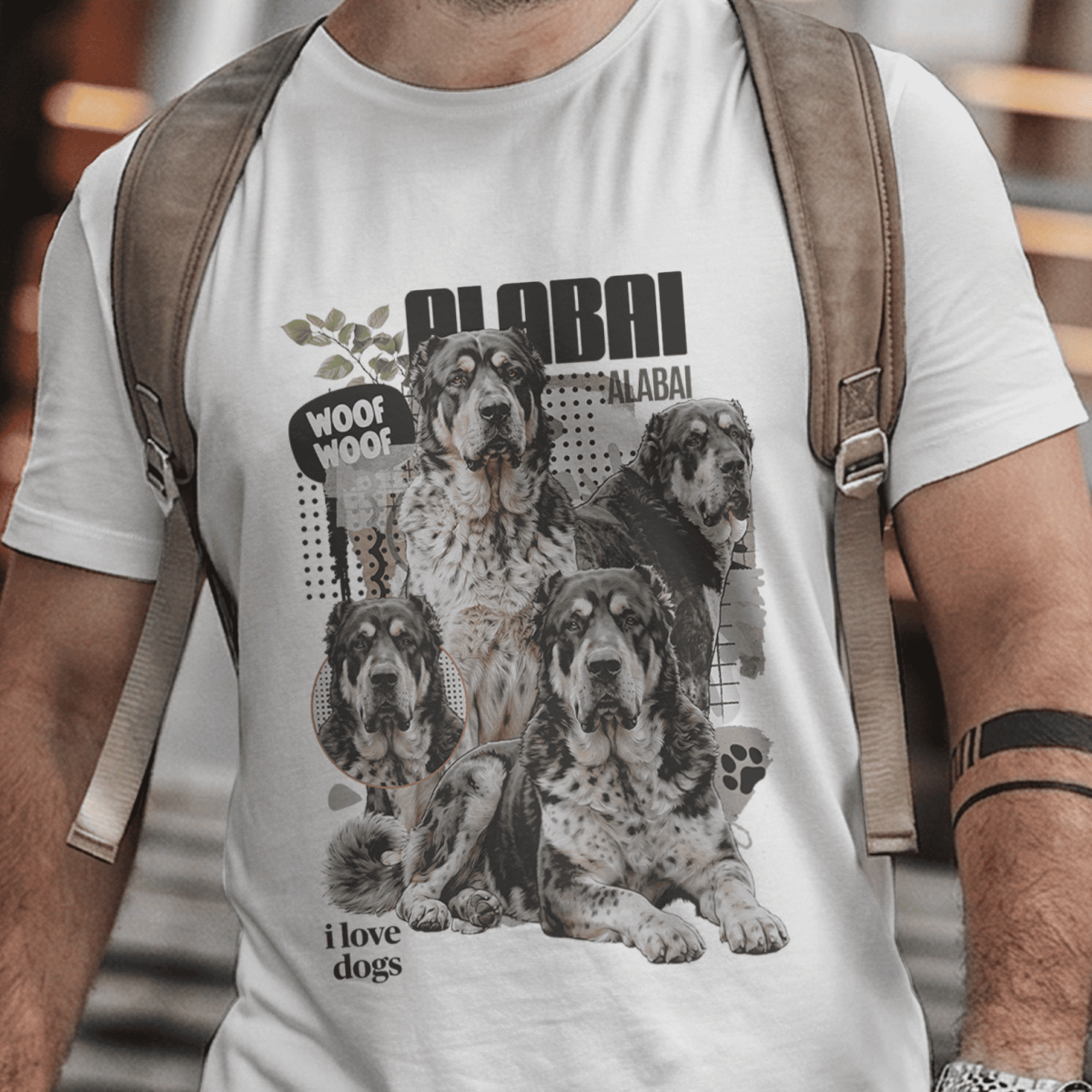 Camiseta Unissex - Raças de Cães  – Alabai