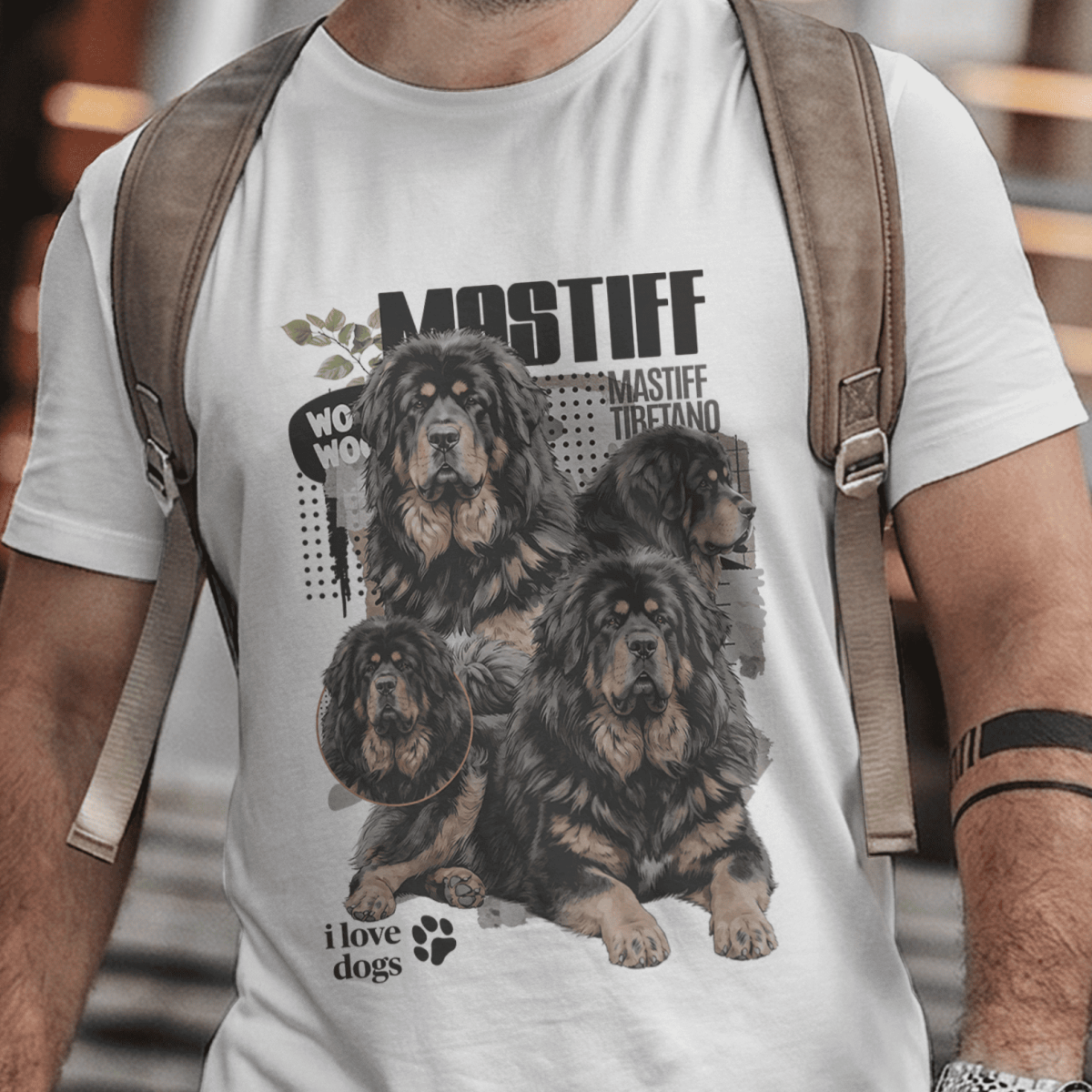 Camiseta Unissex - Raças de Cães – Mastiff Tibetano