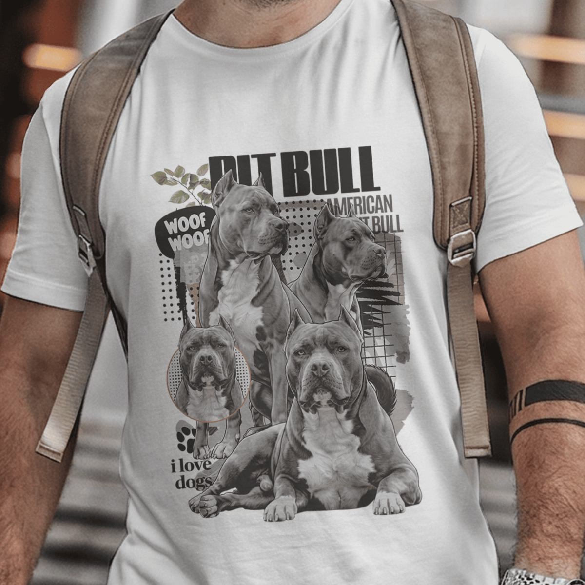 Camiseta Unissex - Raças de Cães – Pitbull