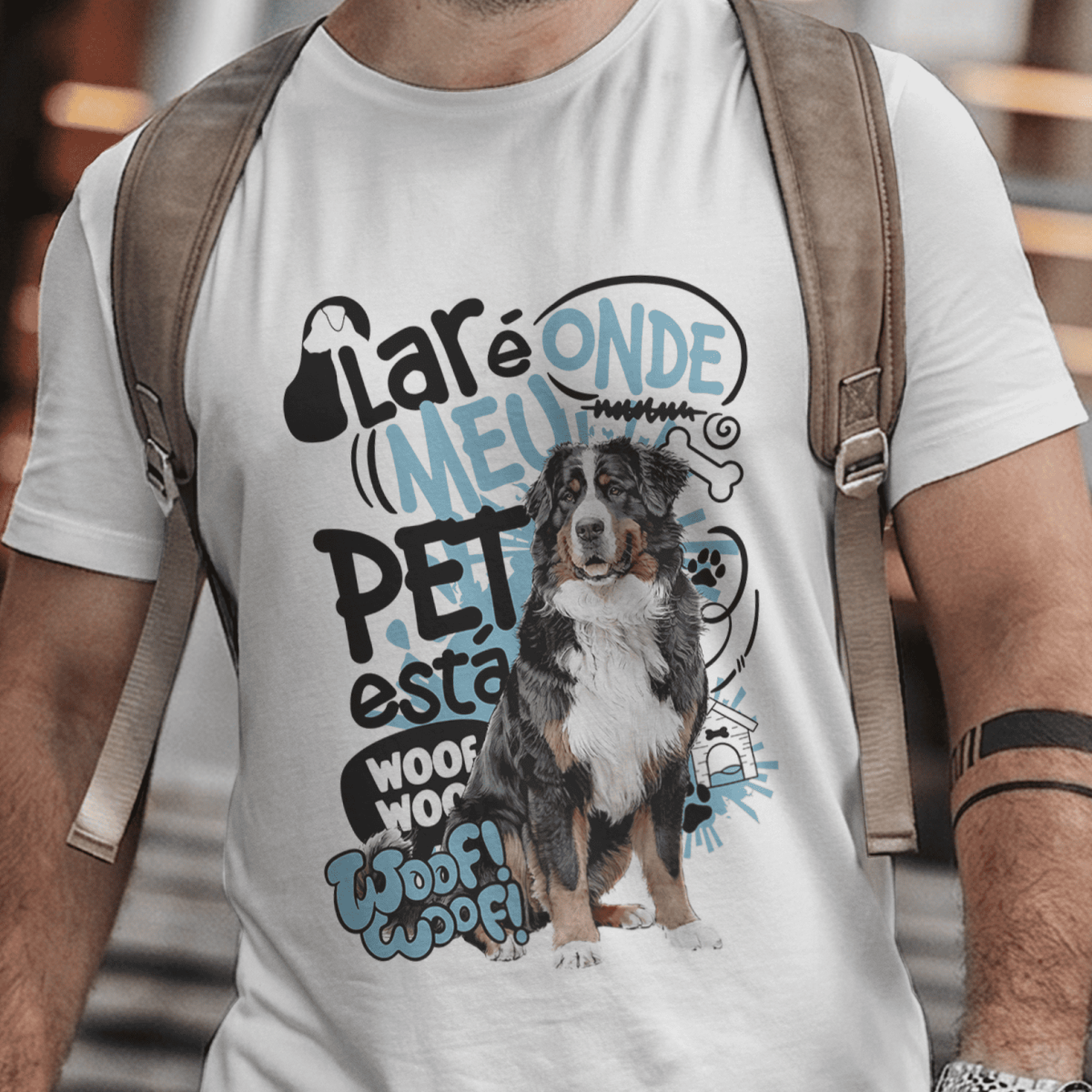 Camiseta Unissex - Lar de Pets - Bernese