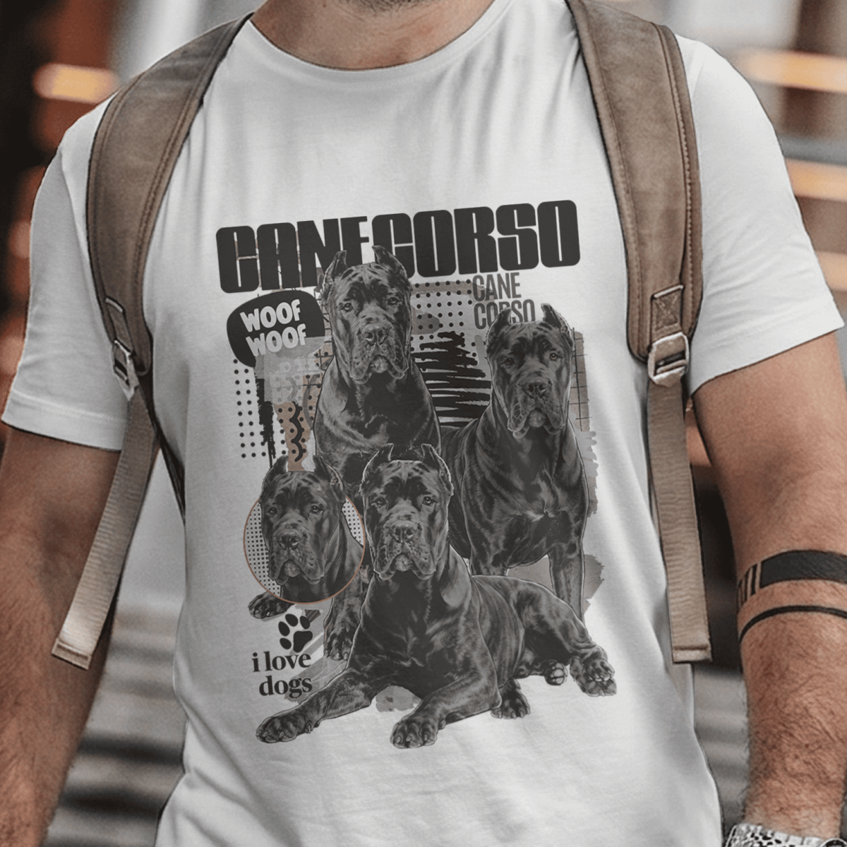 Camiseta Unissex - Raças de Cães  – Cane Corso
