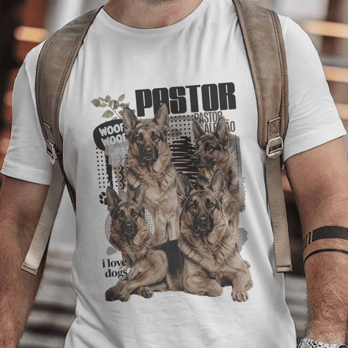 Camiseta Unissex - Raças de Cães  – Pastor Alemão