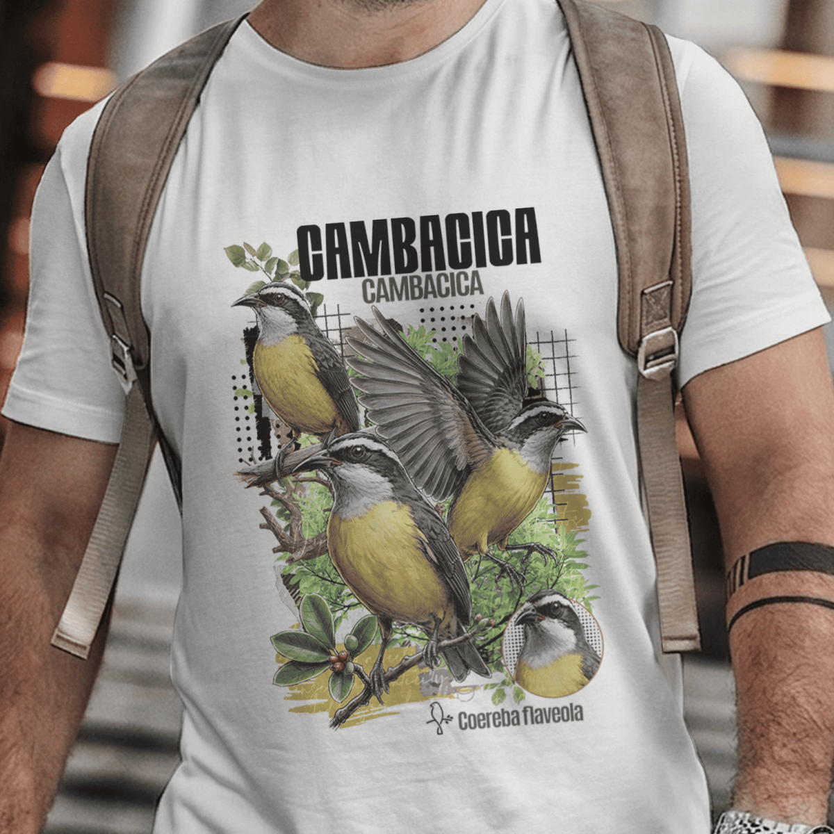 Camiseta Unissex - Canto das Aves - Cambacica