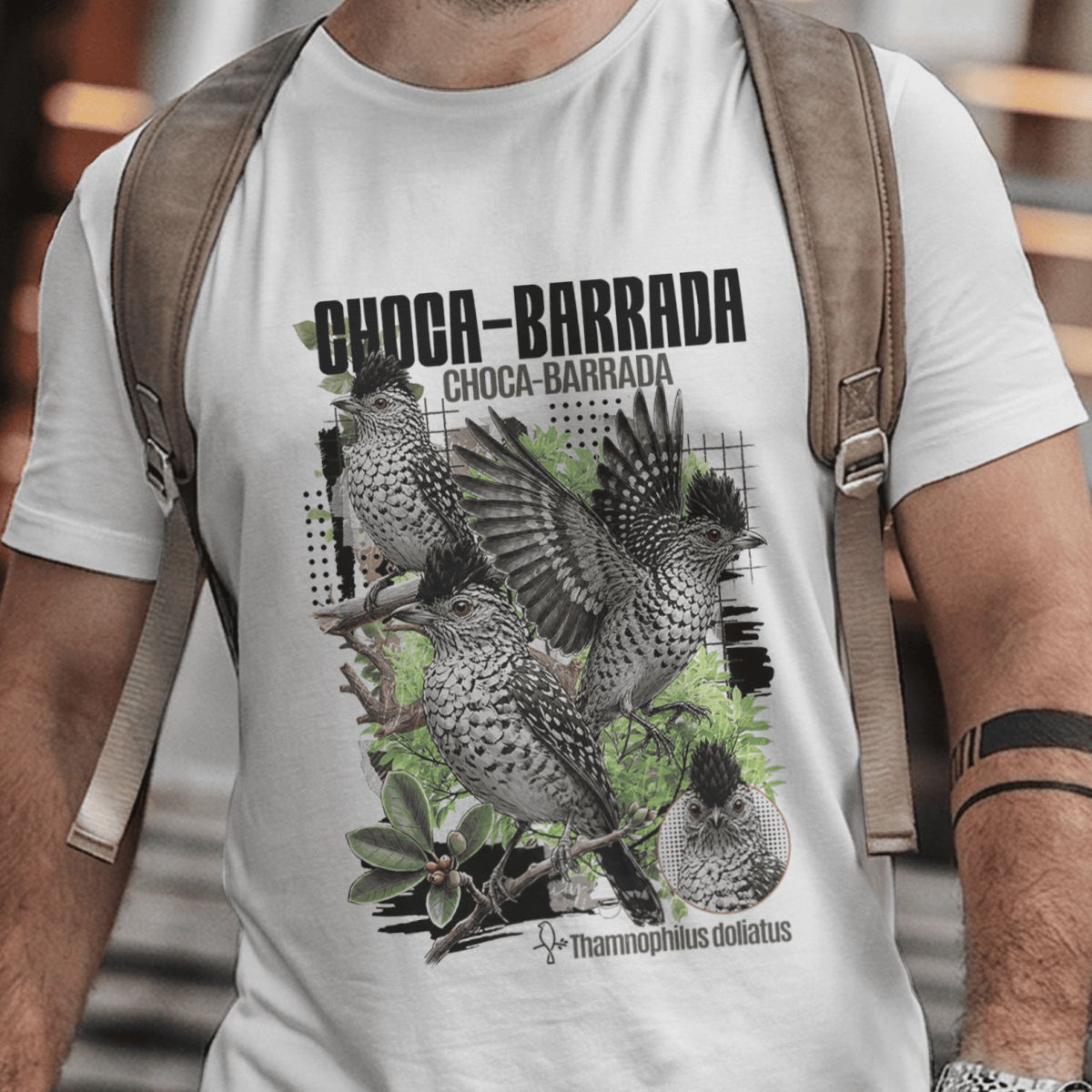Camiseta Unissex - Canto das Aves - Choca-Barrada