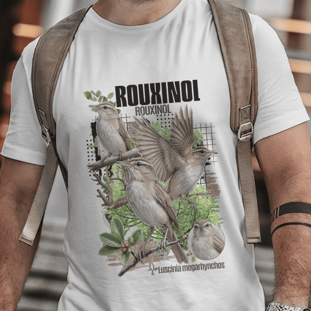 Camiseta Unissex - Canto das Aves - Rouxinol