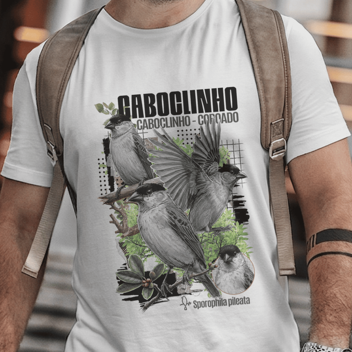 Camiseta Unissex - Canto das Aves - Caboclinho - Coroado