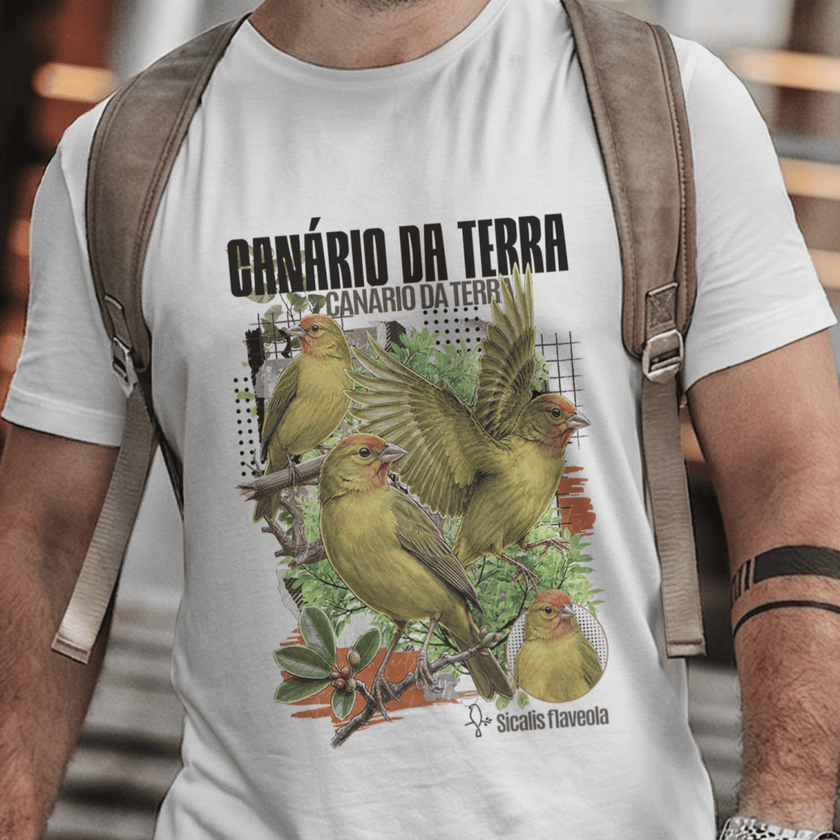 Camiseta Unissex - Canto das Aves - Cánario da Terra