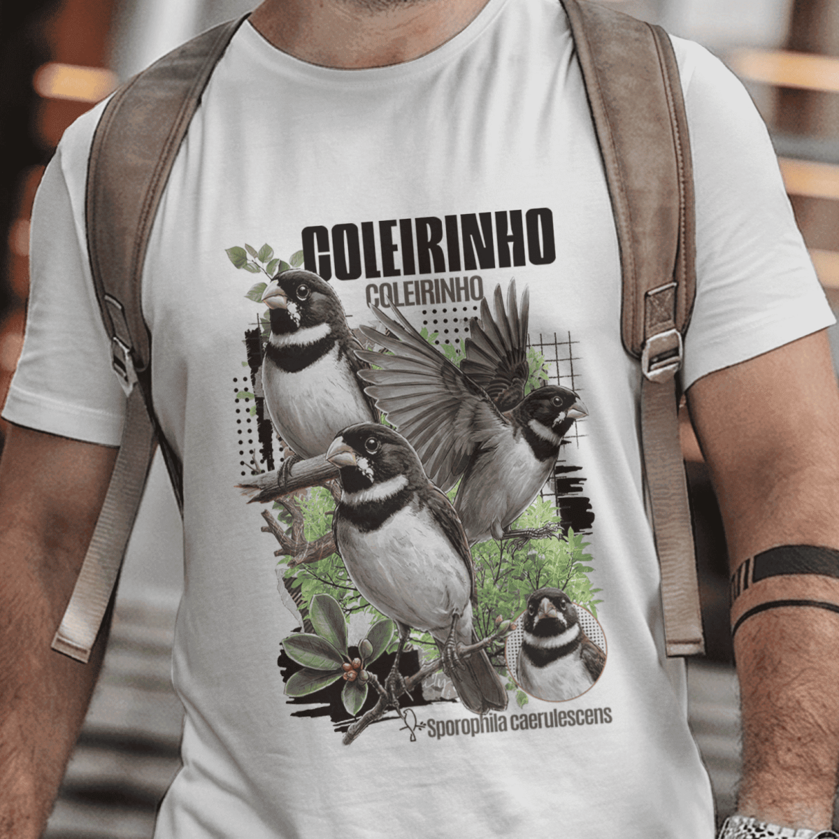 Camiseta Unissex - Canto das Aves - Coleirinho