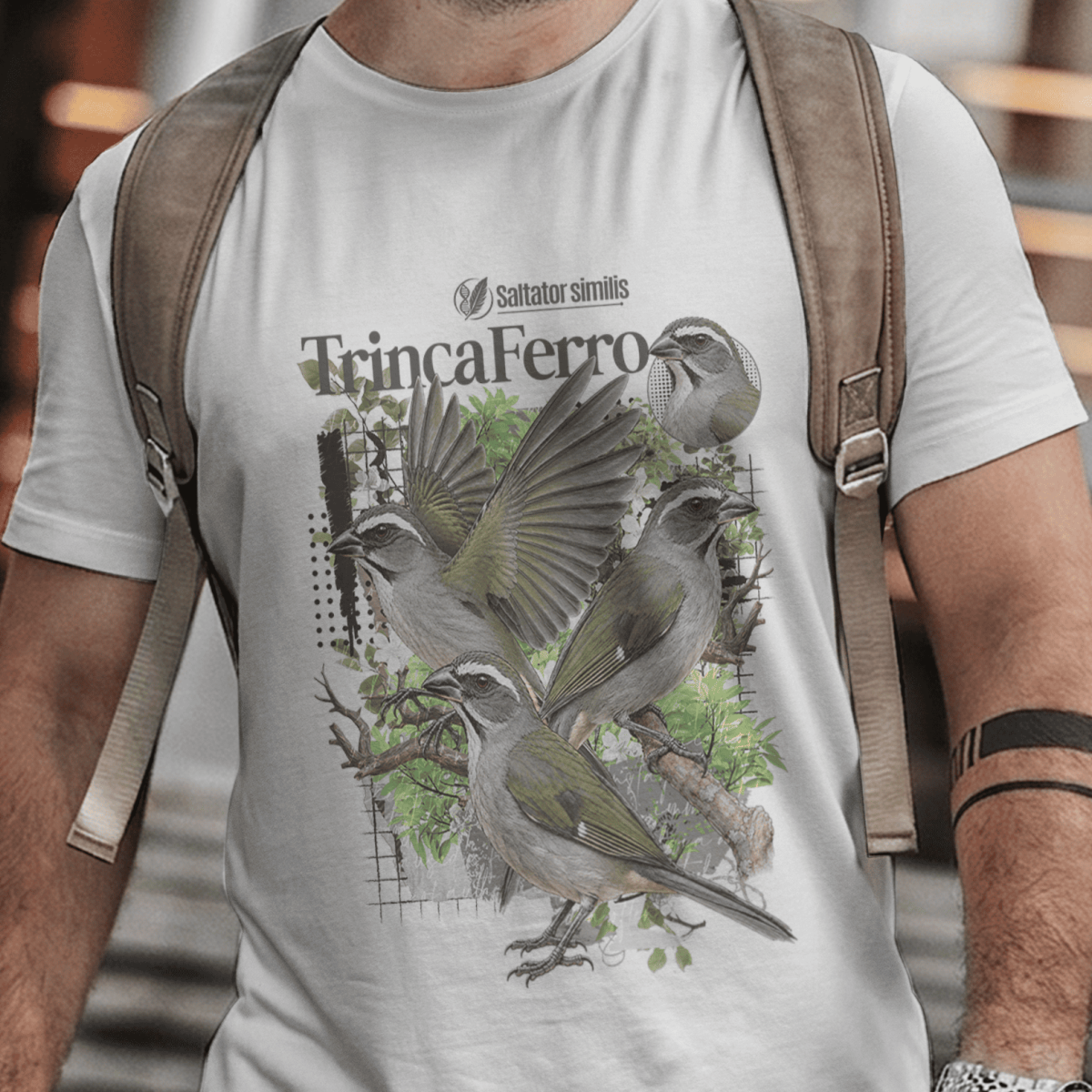Camiseta Unissex - Canto das Aves - Trinca Ferro