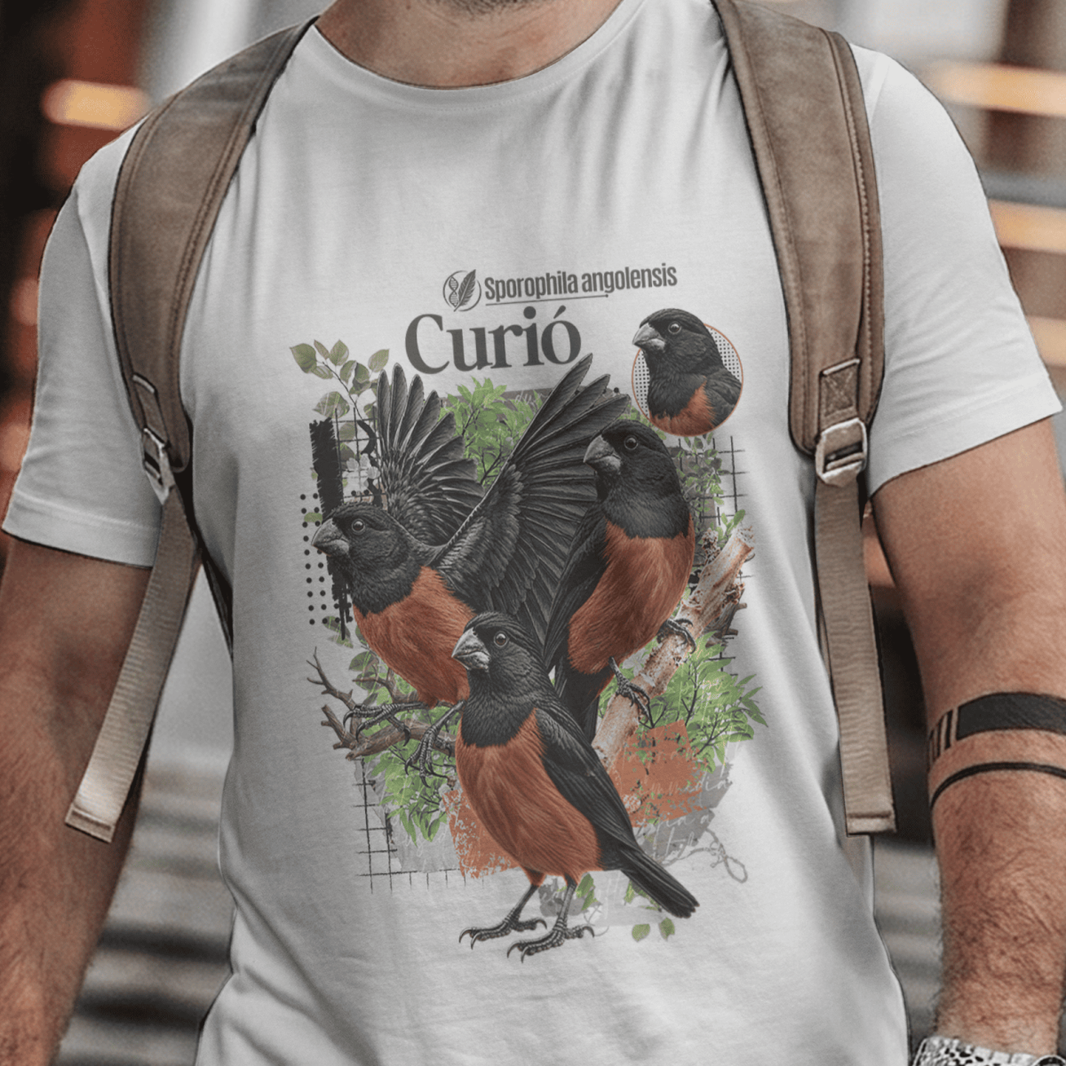 Camiseta Unissex - Canto das Aves - Curió