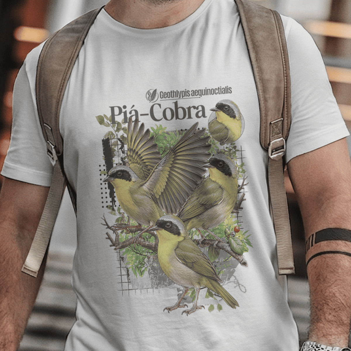 Nome do produto: Camiseta Unissex - Canto das Aves - Piá-Cobra