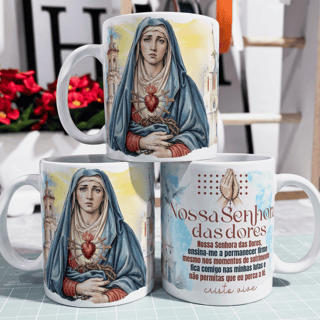 Caneca - Santos Católico - Nossa Senhora das Dores