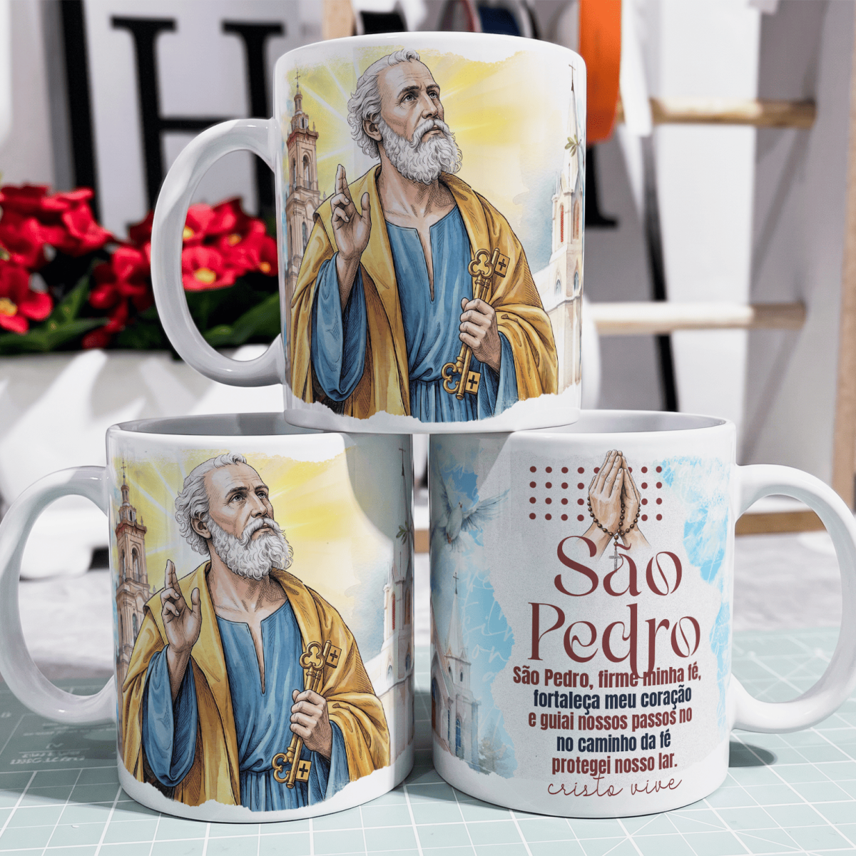 Caneca - Santo Católico - São Pedro