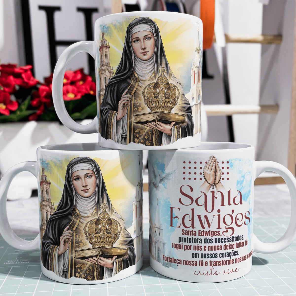 Caneca - Santo Católico - Santa Edwiges