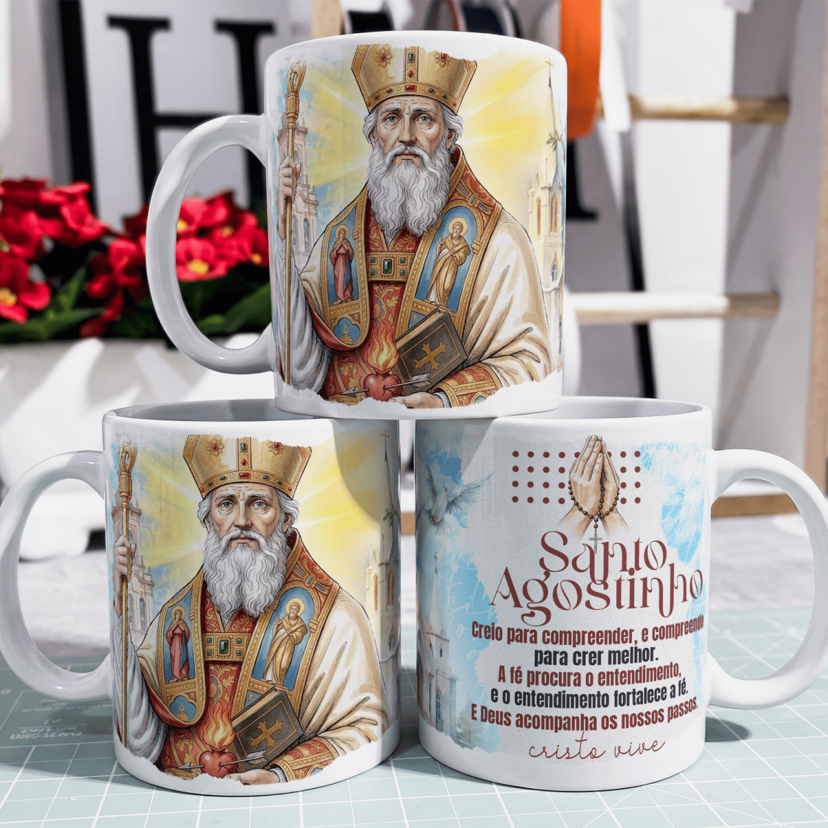 Caneca - Santo Católico - Santo Agostinho