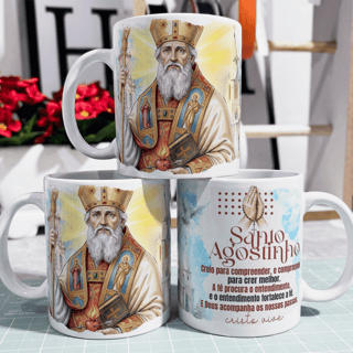 Caneca - Santos Católico - Santo Agostinho