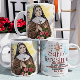 Caneca - Santos Católico - Santa Teresinha